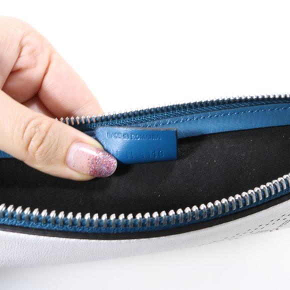 Givenchy White Perforated Logo Medium Zip Pouch Clutch C277 - Picture 12 of 12